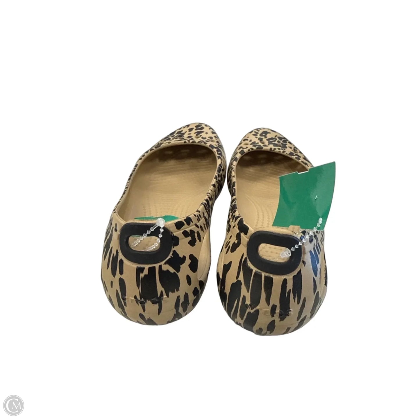 Shoes Flats By Crocs In Animal Print, Size: 7