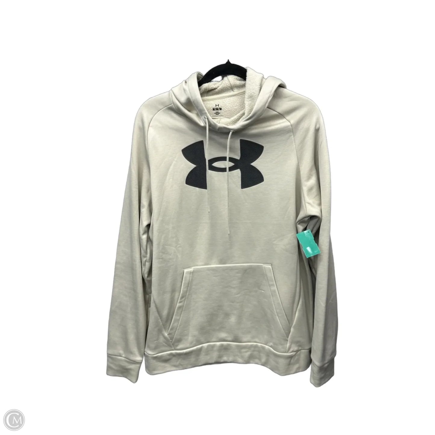 Sweatshirt Hoodie By Under Armour In Beige, Size: M