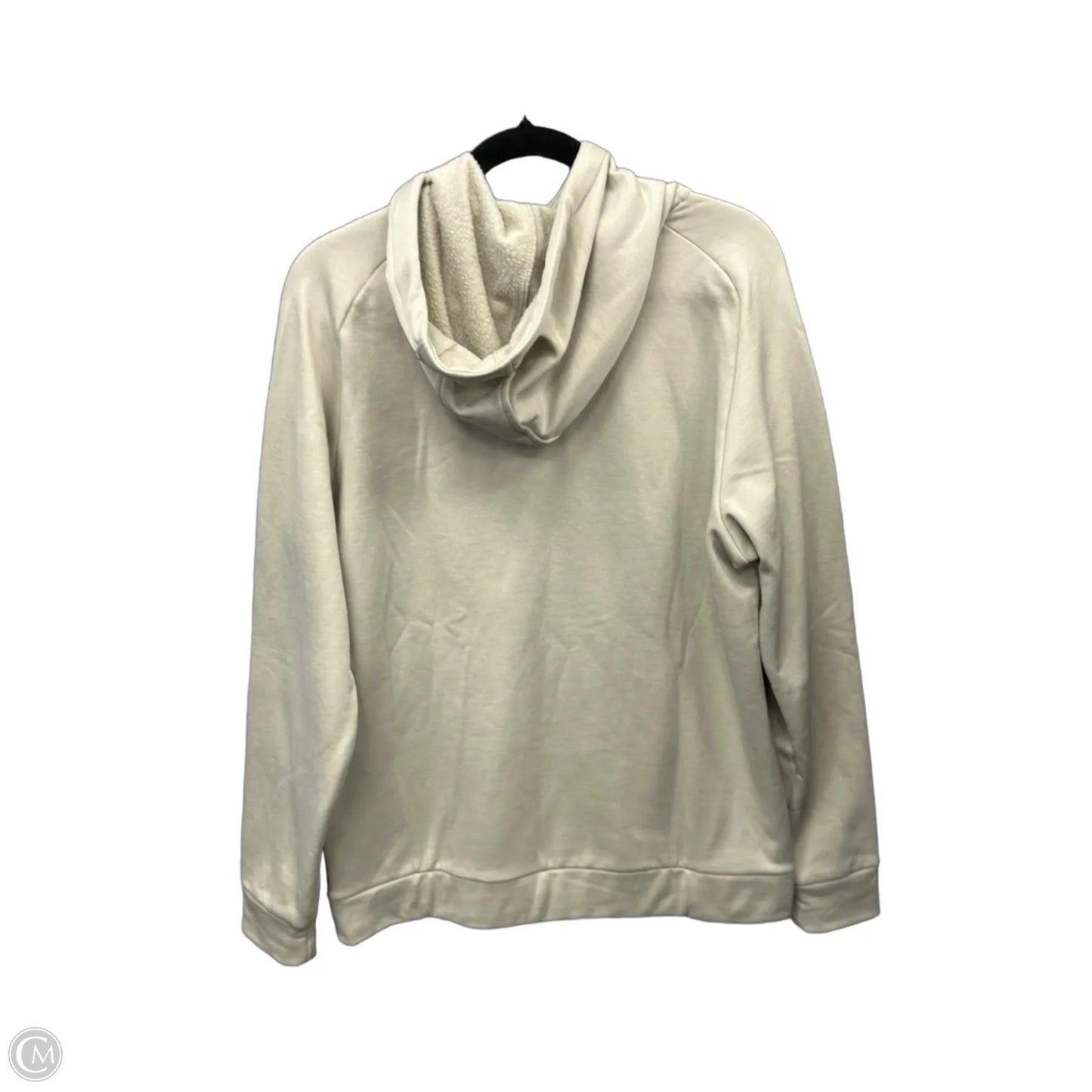 Sweatshirt Hoodie By Under Armour In Beige, Size: M