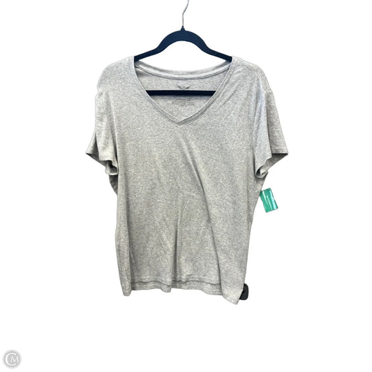Top Short Sleeve By Faded Glory In Grey, Size: Xxl