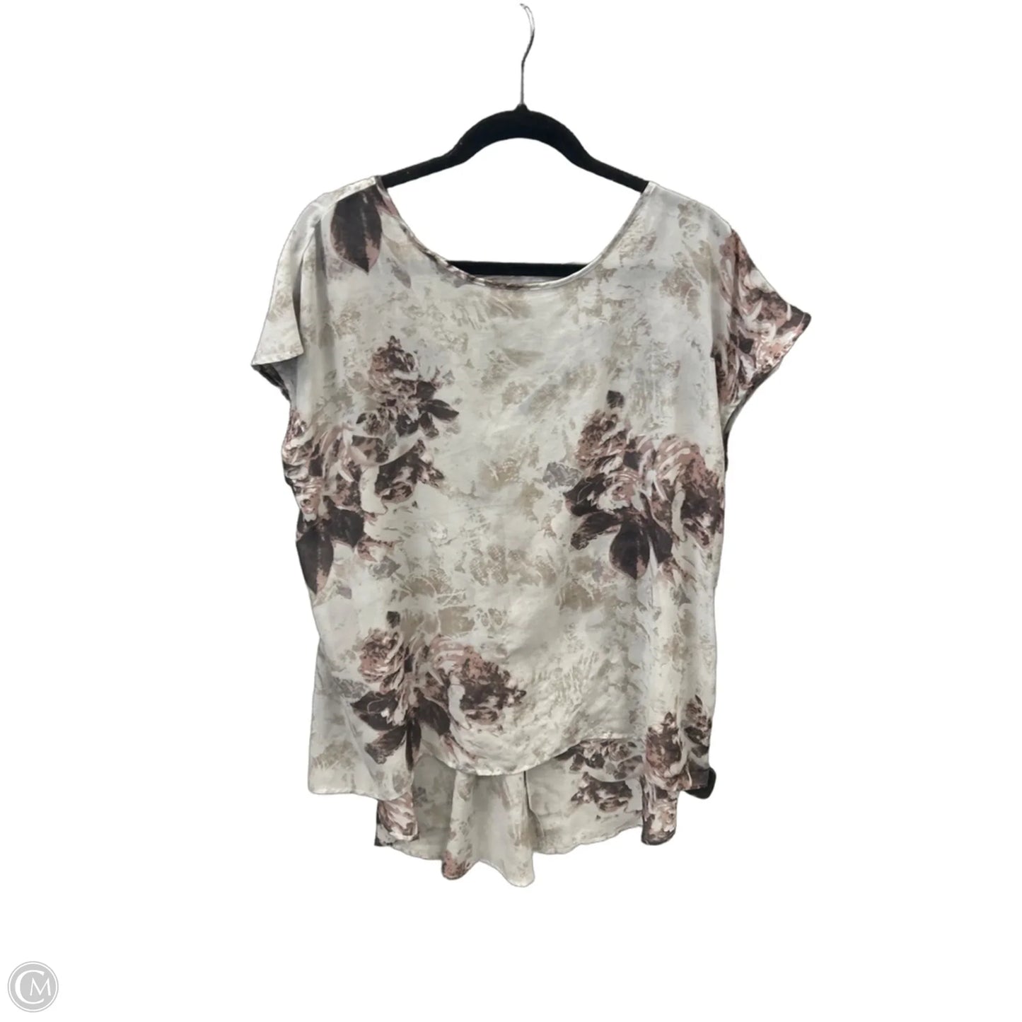 Top Short Sleeve By Dex In Grey, Size: 1x