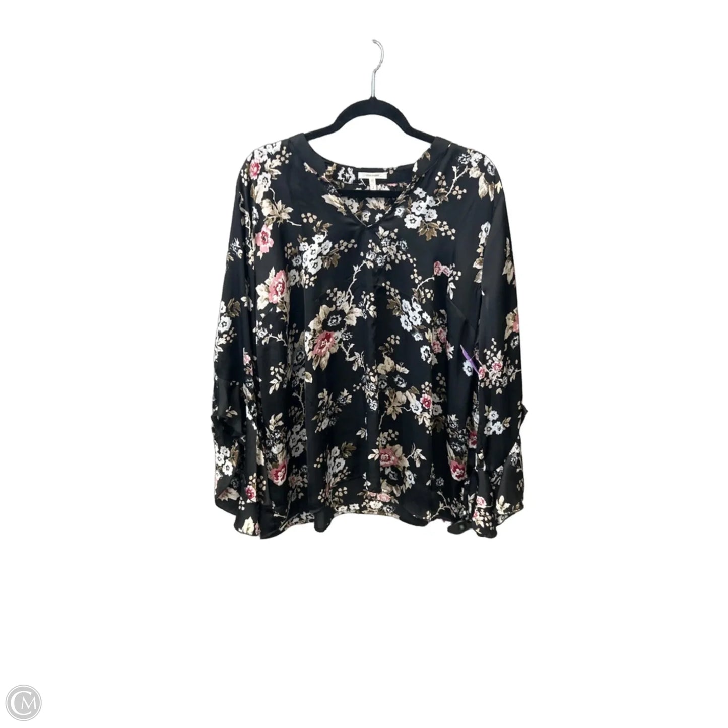 Top Long Sleeve By Maurices In Floral Print, Size: 2x