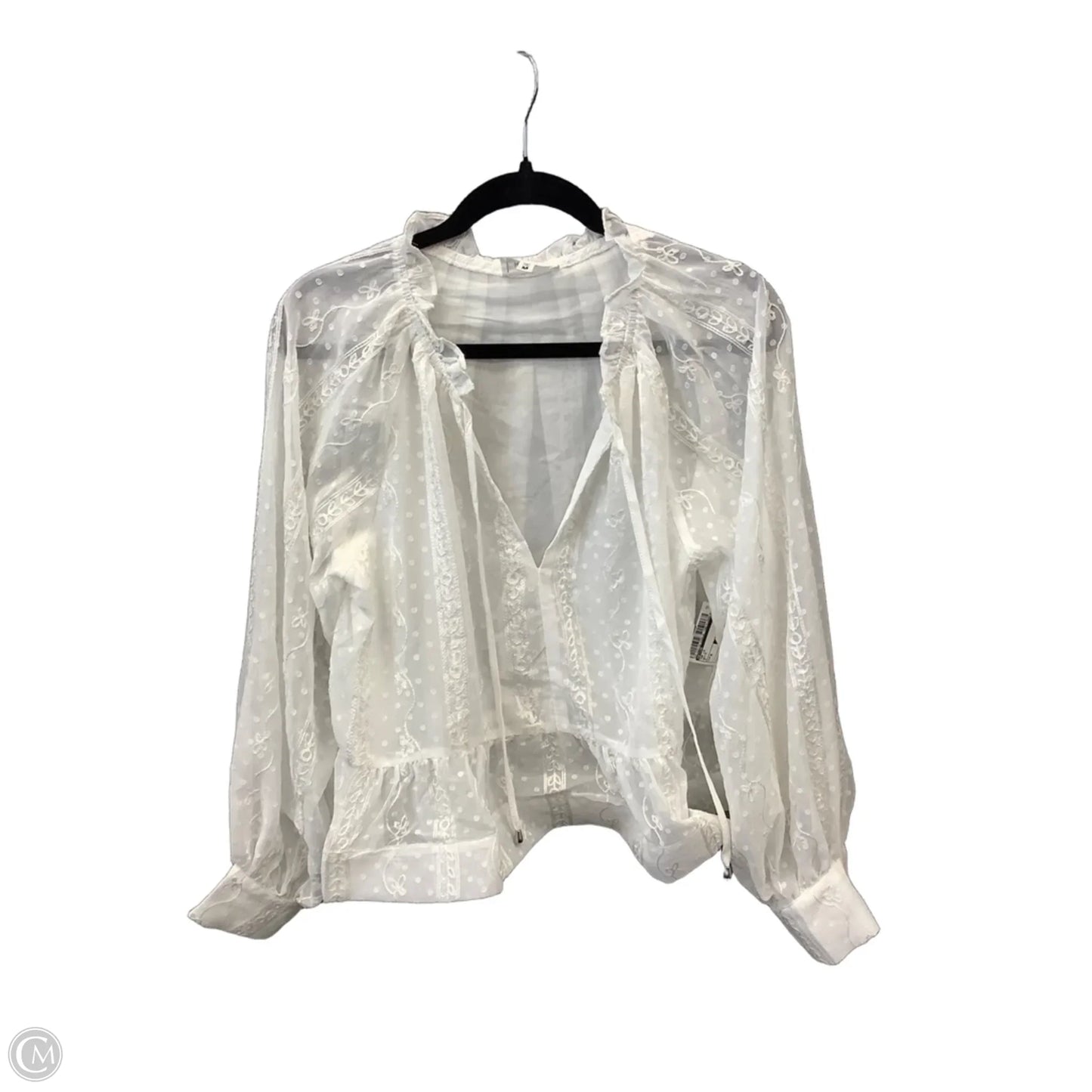 Top Long Sleeve By Heyson In White, Size: M
