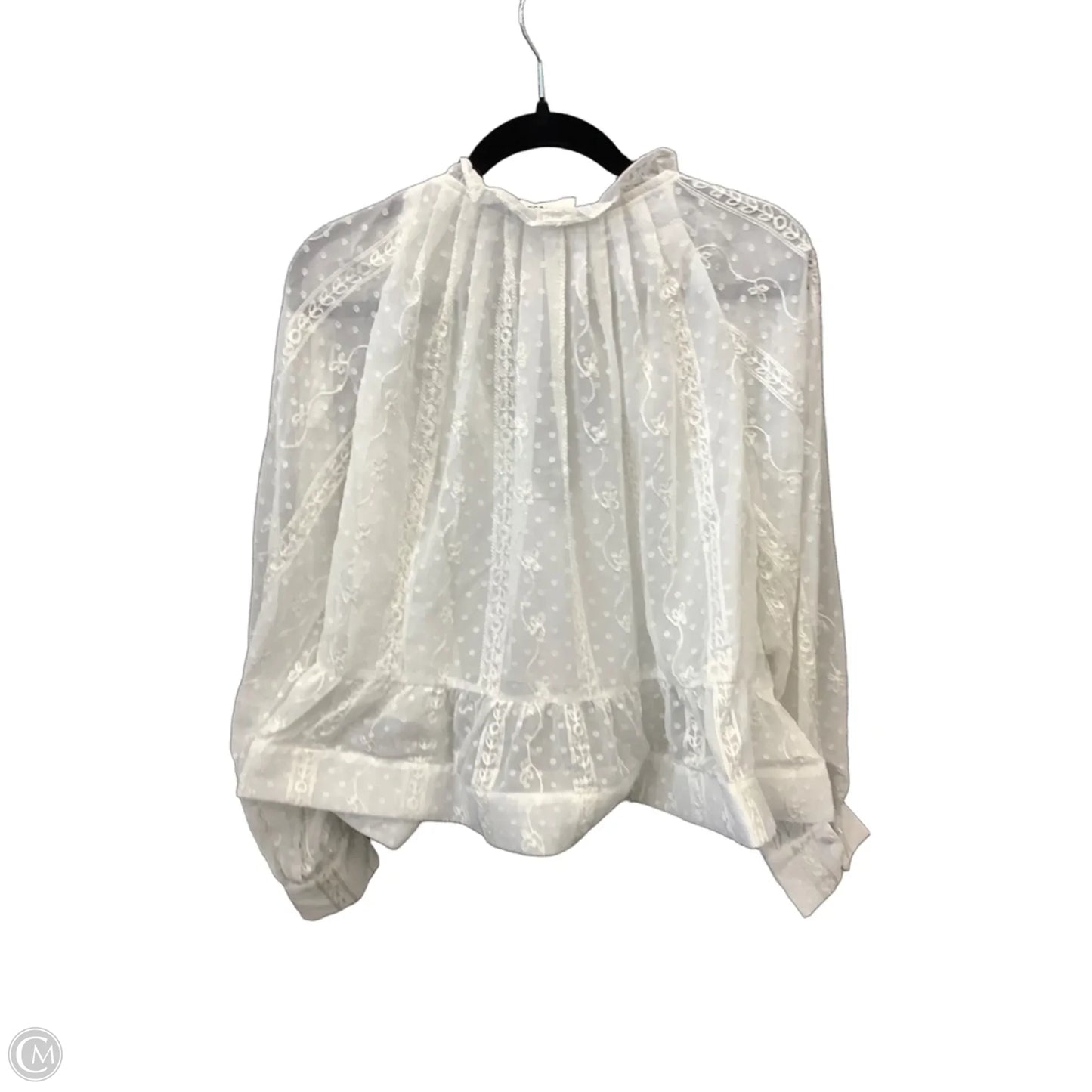 Top Long Sleeve By Heyson In White, Size: M