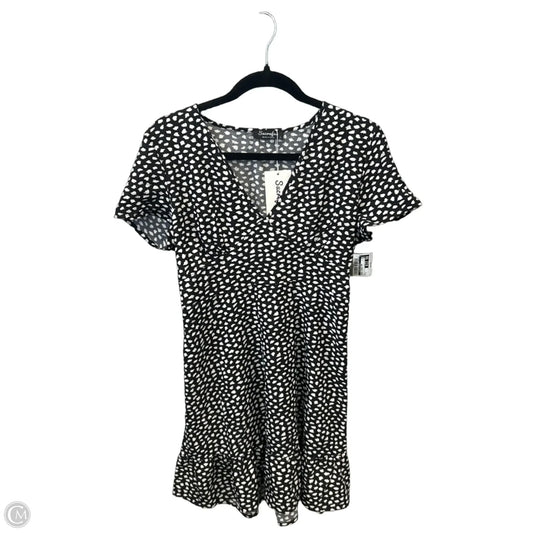 Dress Casual Midi By Clothes Mentor In Black & White, Size: L