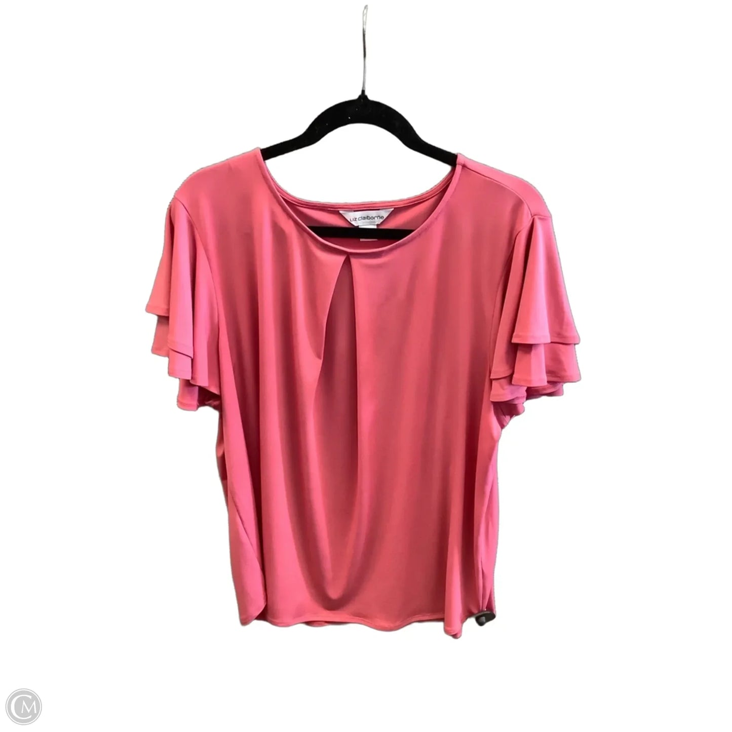 Top Short Sleeve By Liz Claiborne In Pink, Size: Xxl