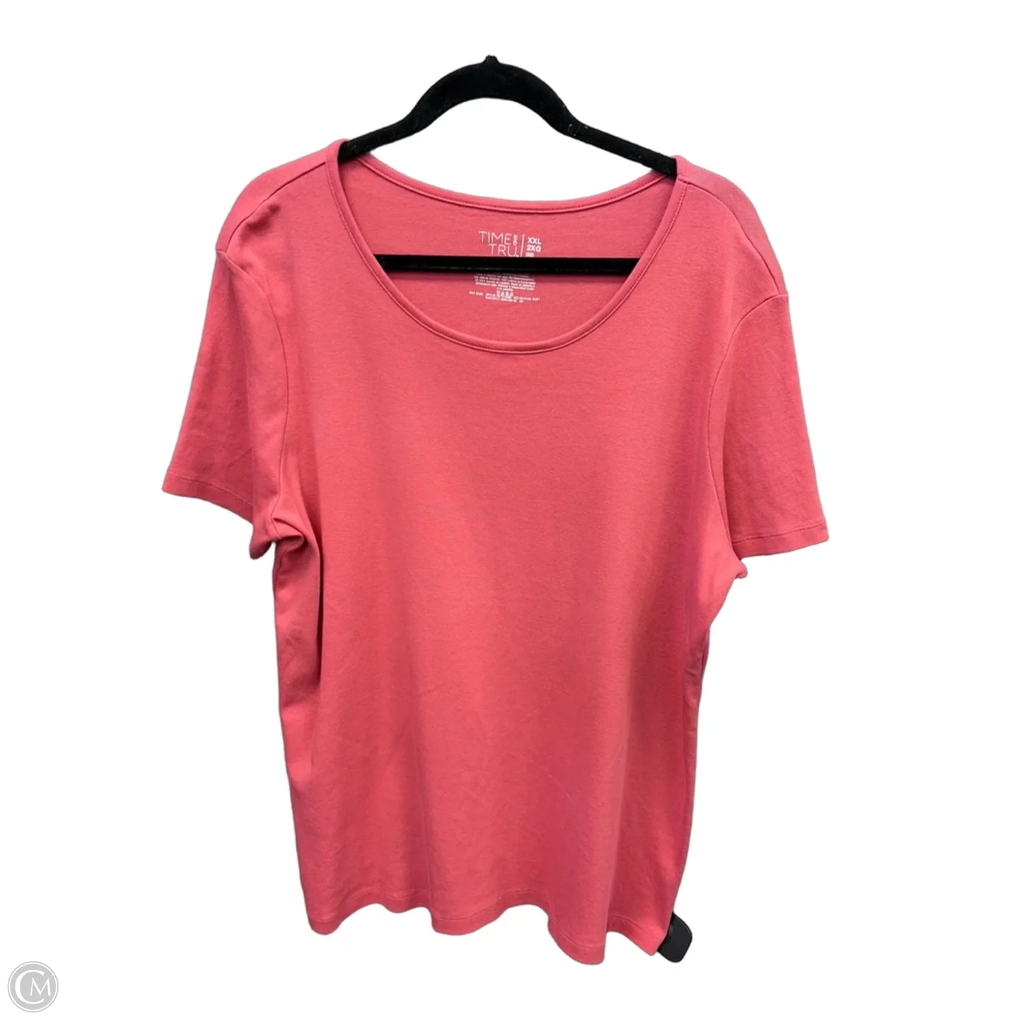 Top Short Sleeve By Time And Tru In Pink, Size: Xxl