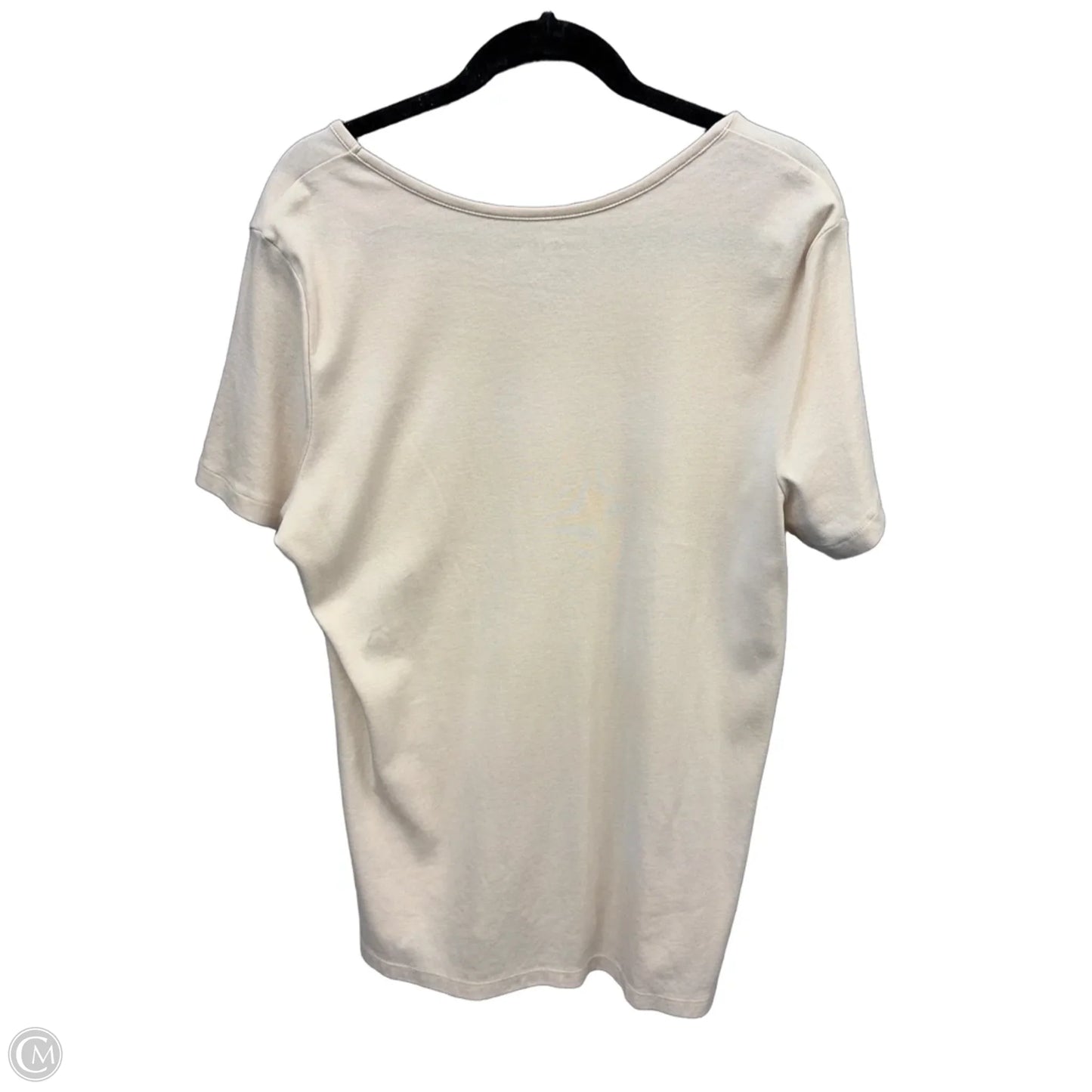 Top Short Sleeve By Time And Tru In Beige, Size: Xxl