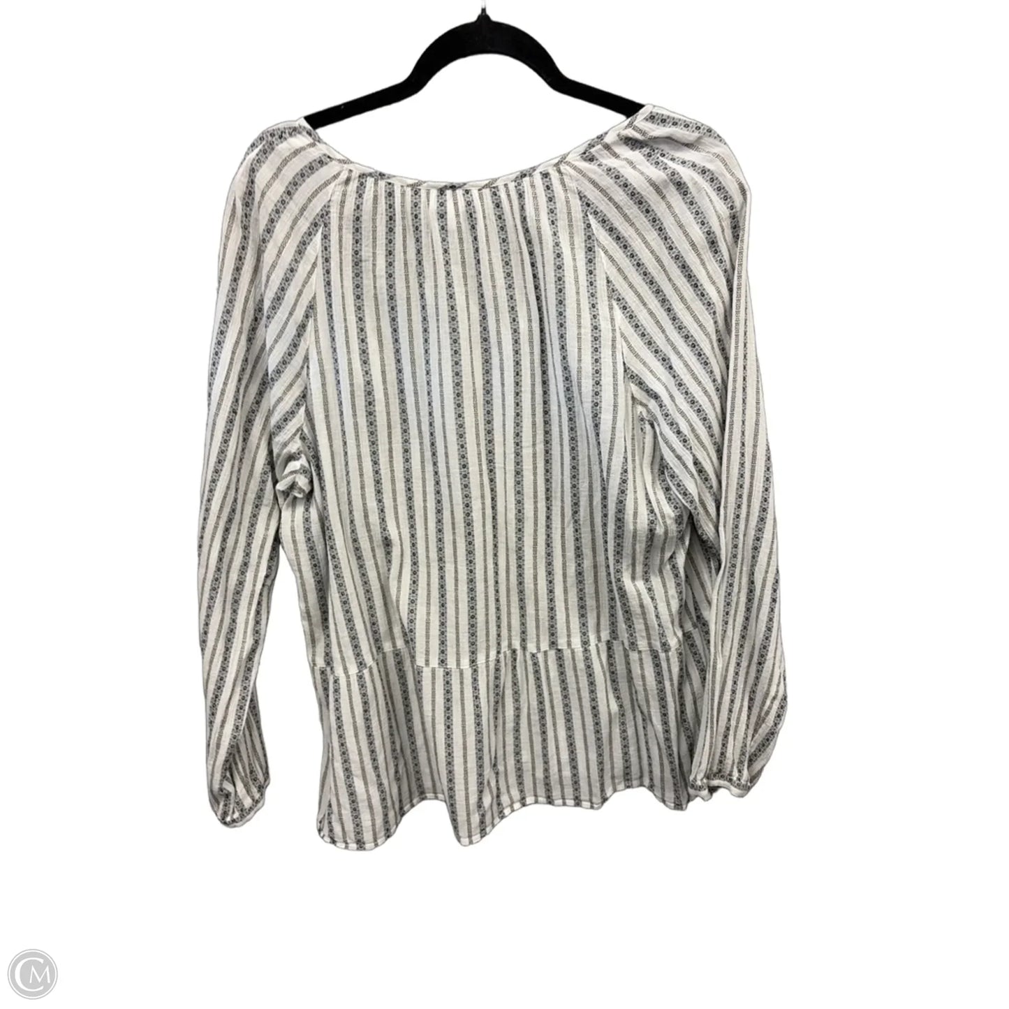 Top Long Sleeve By J. Jill In Striped Pattern, Size: L