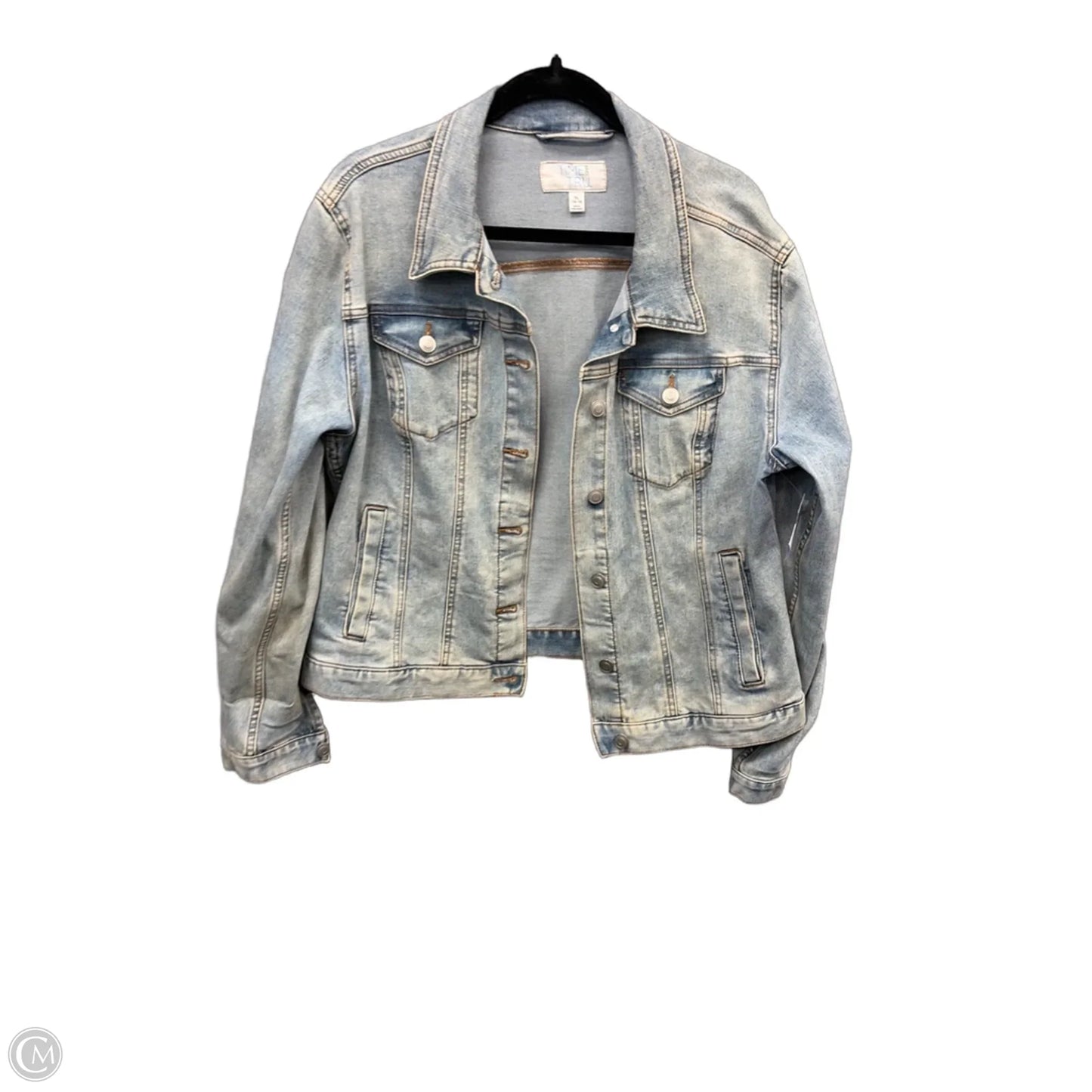 Jacket Denim By Time And Tru In Blue Denim, Size: Xl
