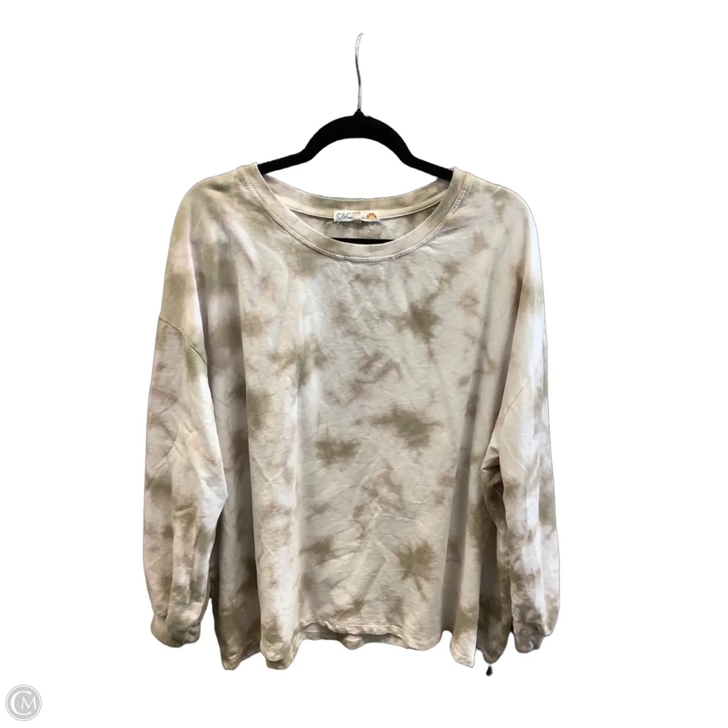 Top Long Sleeve By C And C In Tie Dye Print, Size: 3x