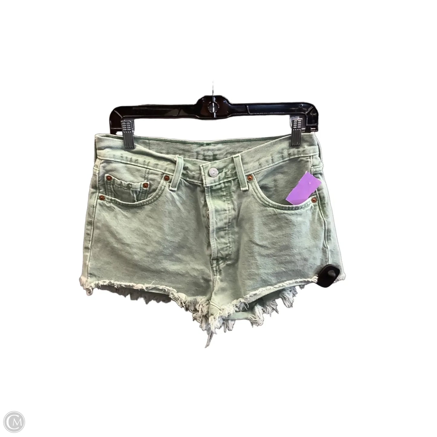 Shorts By Levis In Green Denim, Size: 8
