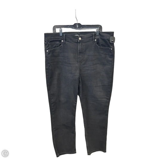 Jeans Straight By Old Navy In Black Denim, Size: 18