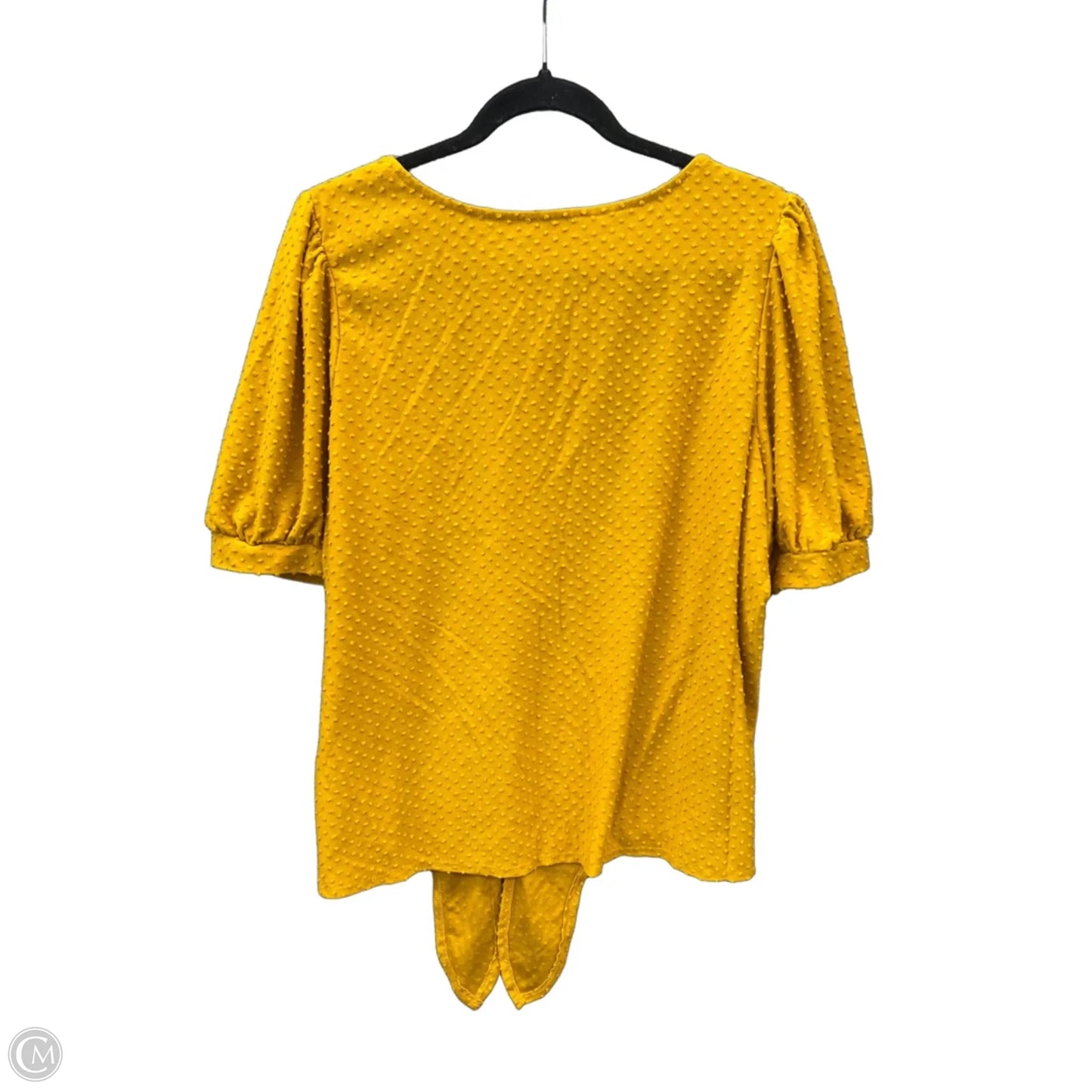 Top Short Sleeve By Ava James In Yellow, Size: 2x