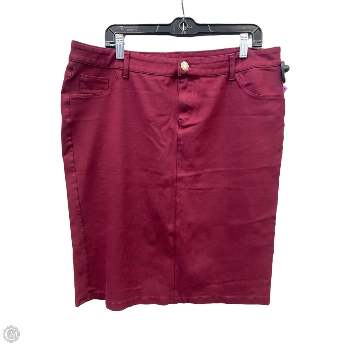 Skirt Midi By Clothes Mentor In Maroon, Size: 20