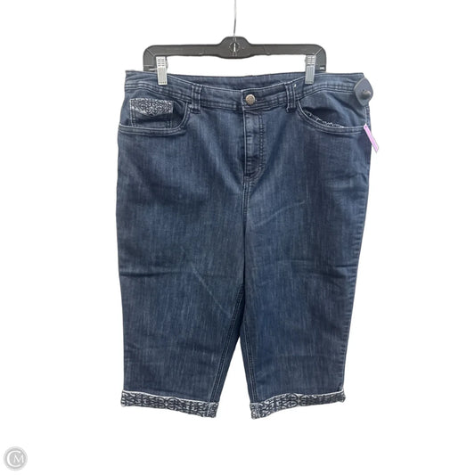Capris By Christopher And Banks In Blue Denim, Size: 16