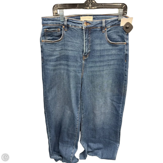 Jeans Wide Leg By Risen In Blue Denim, Size: 14