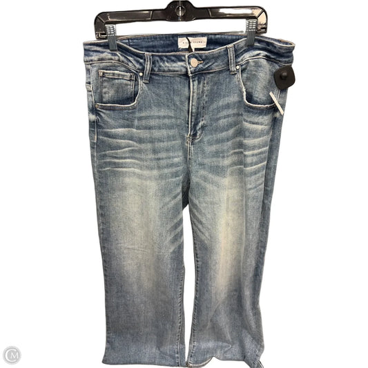 Jeans Straight By Risen In Blue Denim, Size: 16
