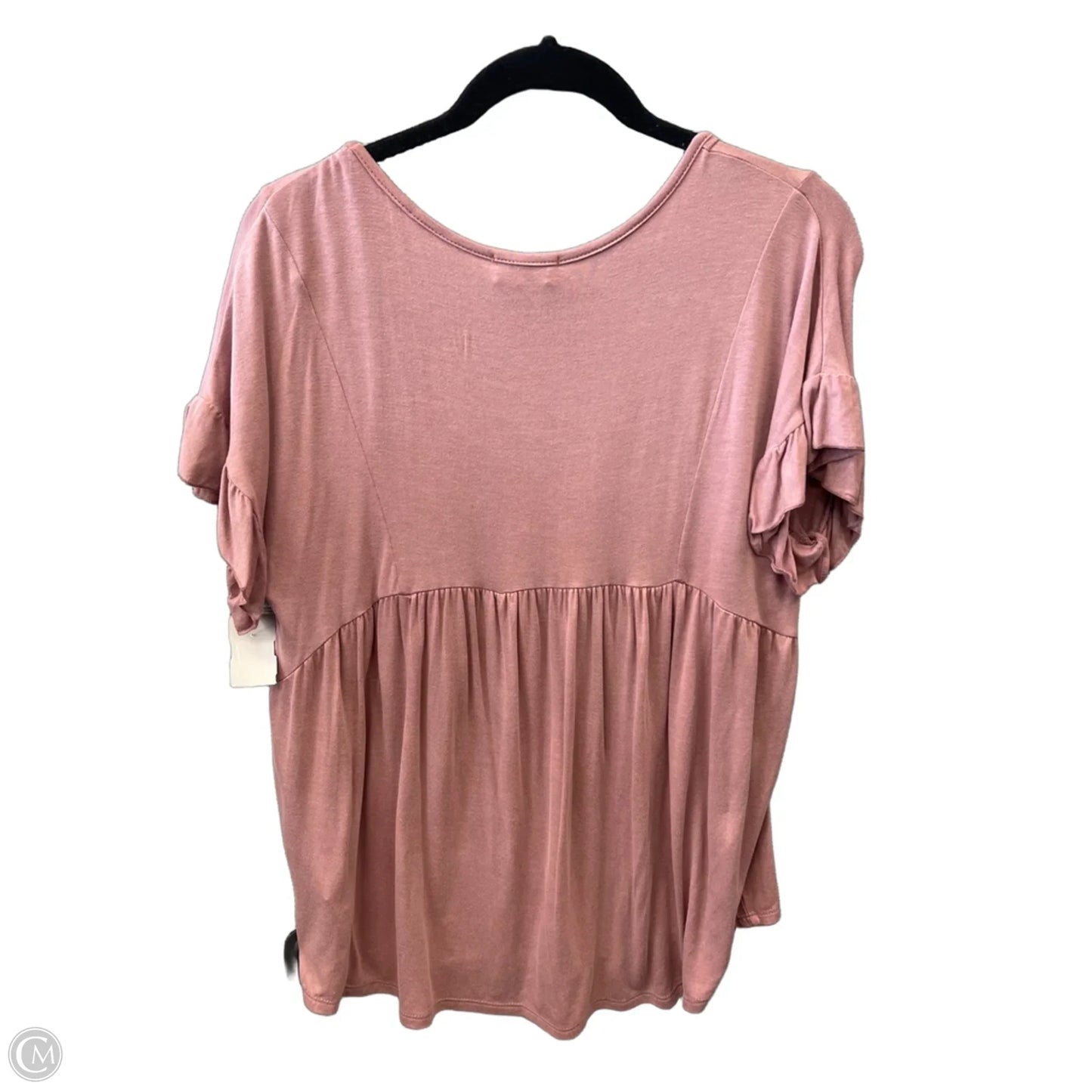 Top Short Sleeve By Hailey & Co In Pink, Size: M
