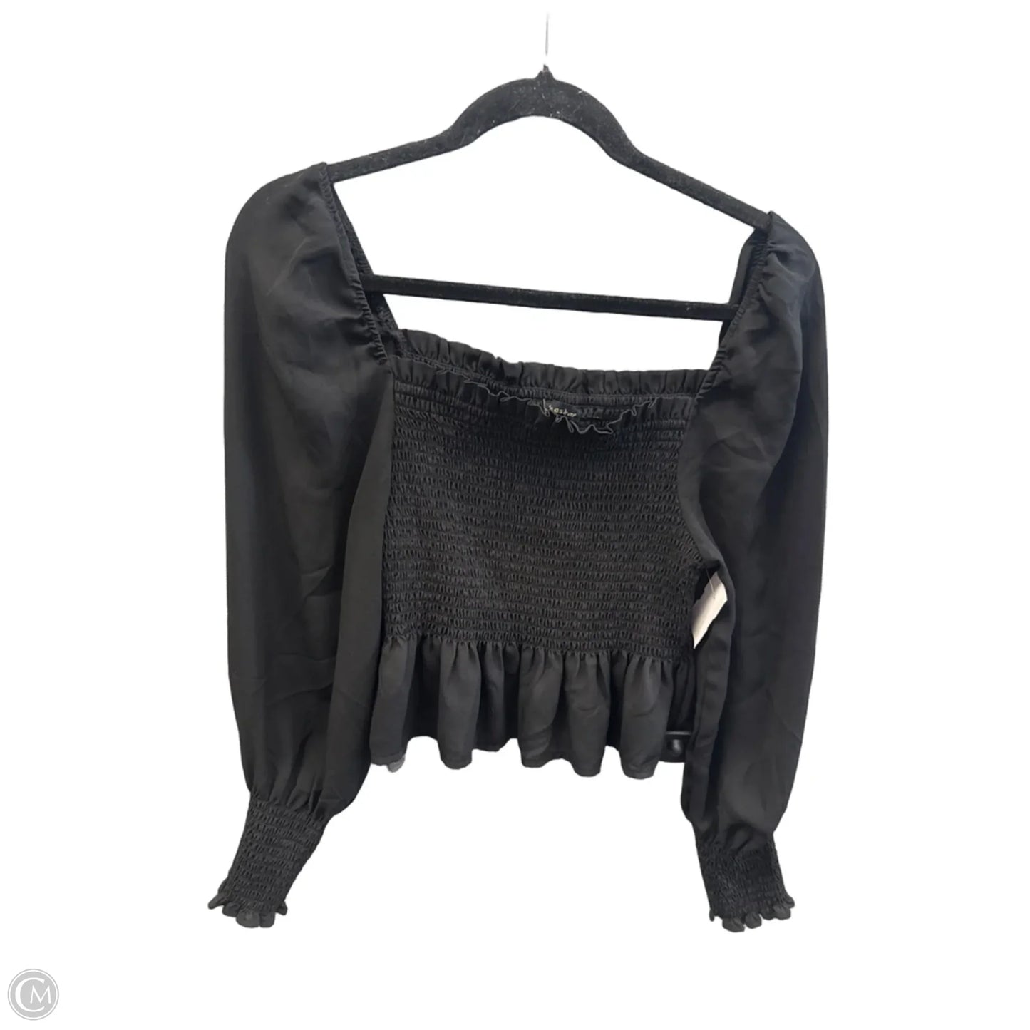 Top Long Sleeve By Shinestar In Black, Size: M