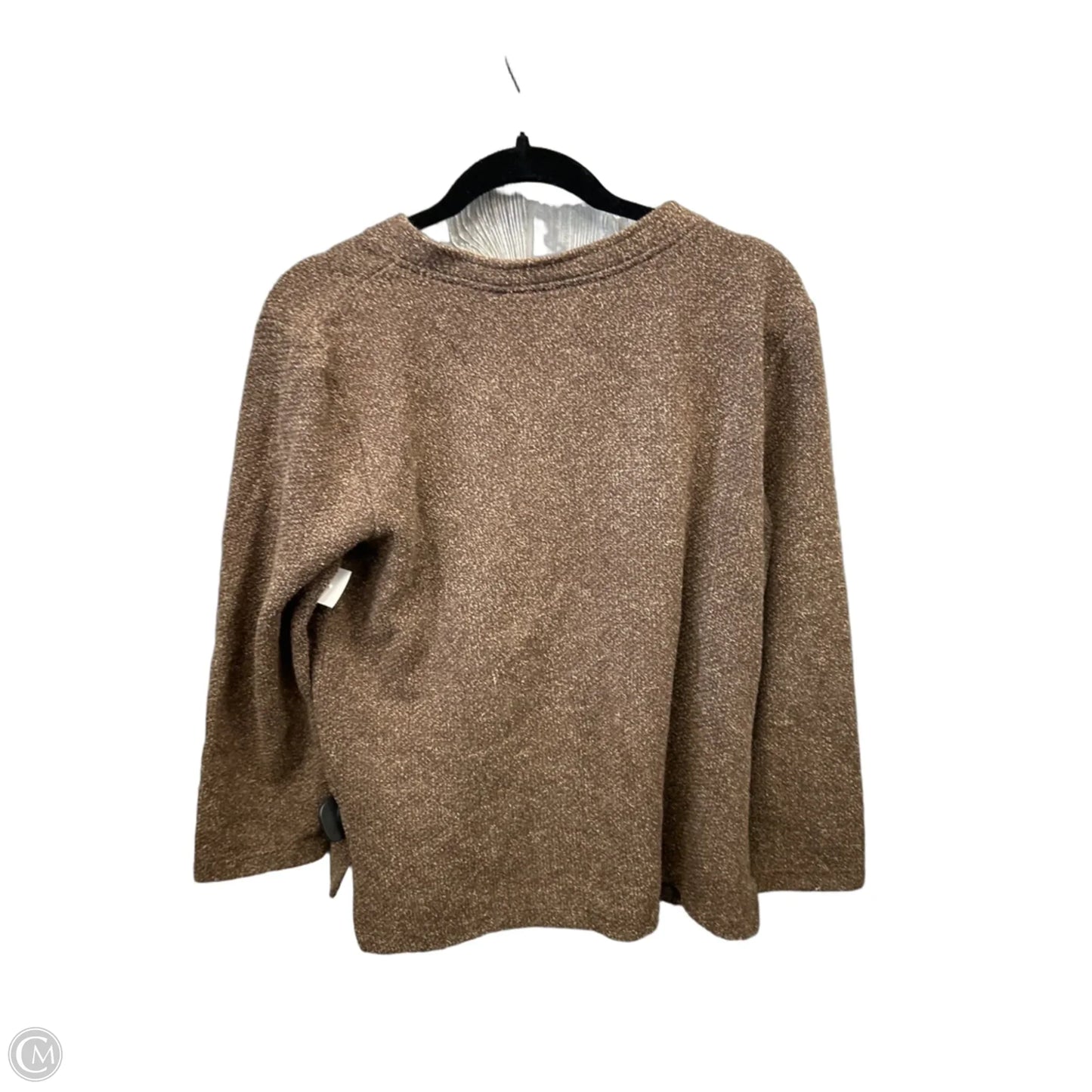 Top Long Sleeve By Crazy Horse In Brown, Size: L
