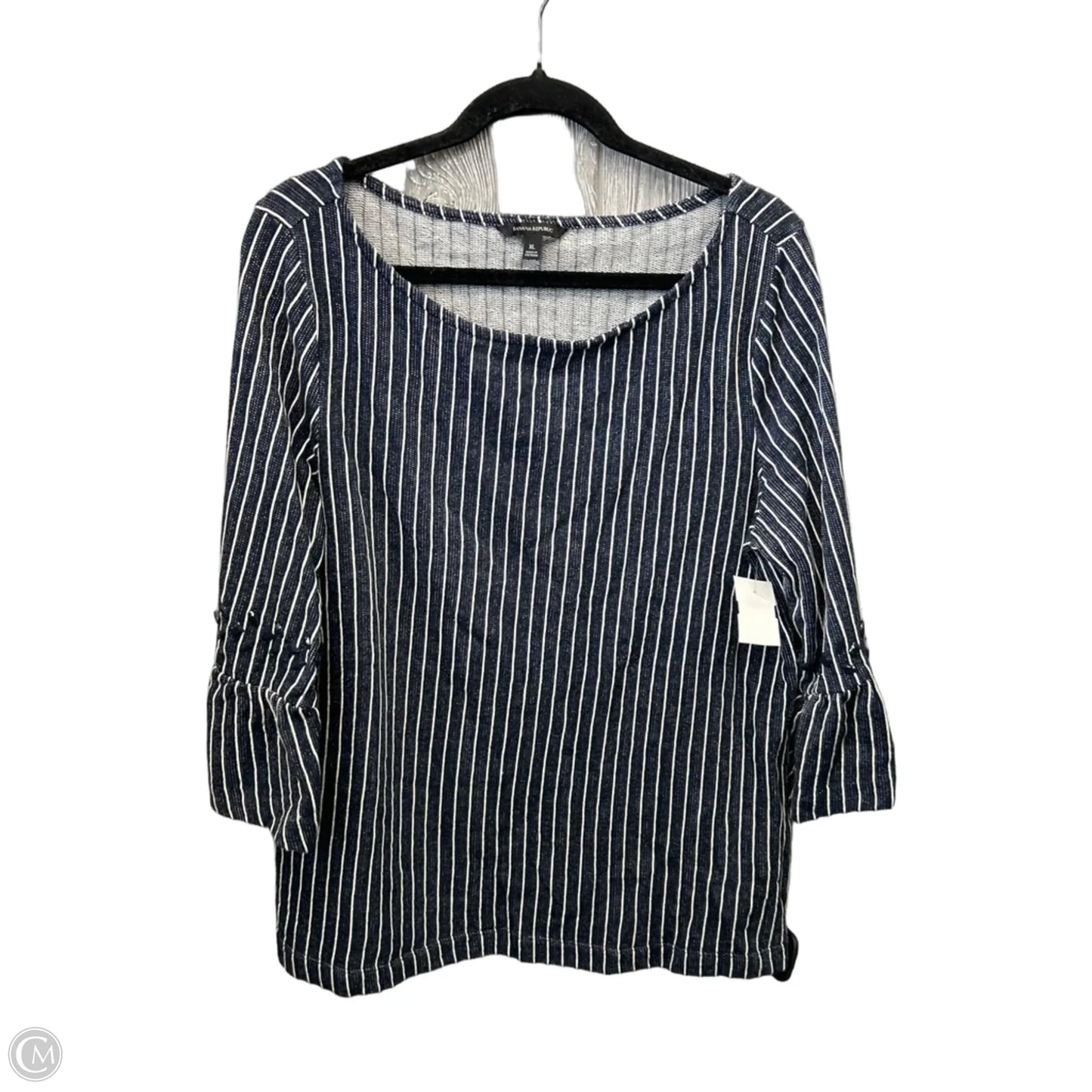 Top Long Sleeve By Banana Republic In Striped Pattern, Size: Xl