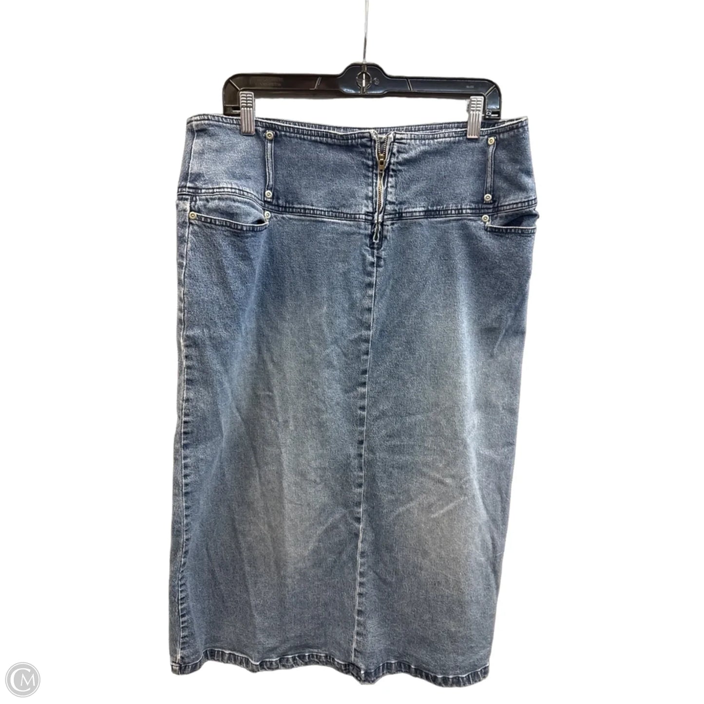 Skirt Maxi By Clothes Mentor In Blue Denim, Size: Xl