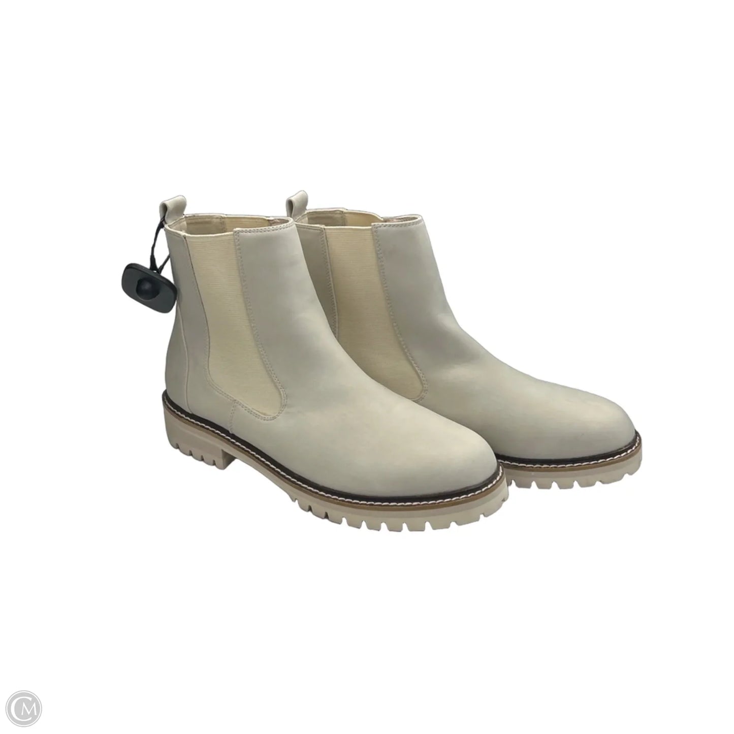 Boots Ankle Flats By Clothes Mentor In Cream, Size: 9