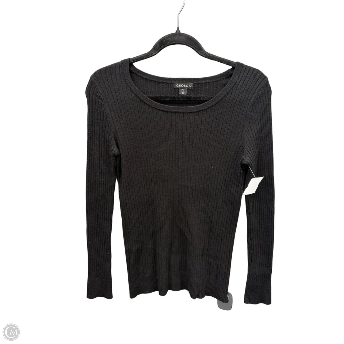 Top Long Sleeve By George In Black, Size: M