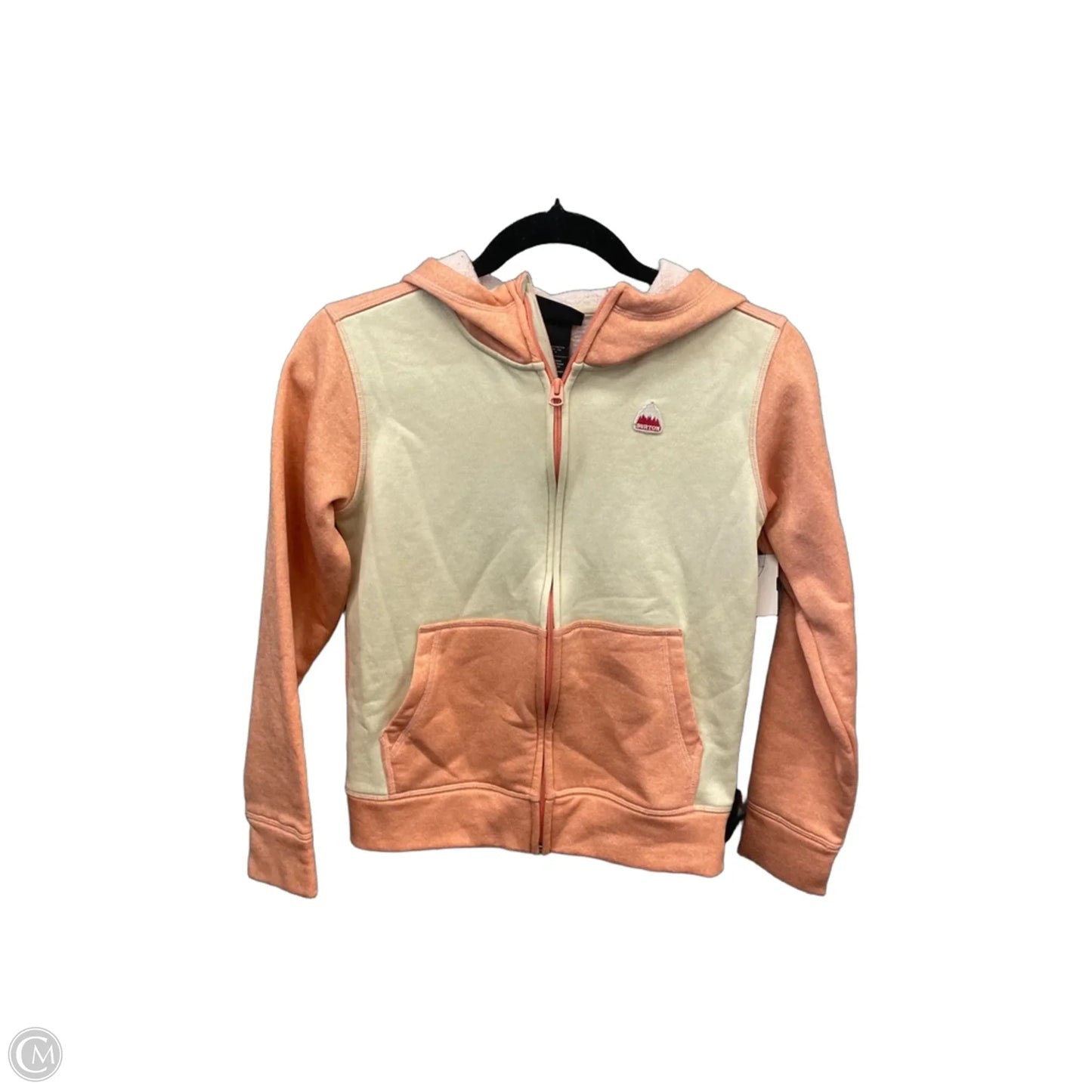 Sweatshirt Hoodie By Burton In Peach, Size: S