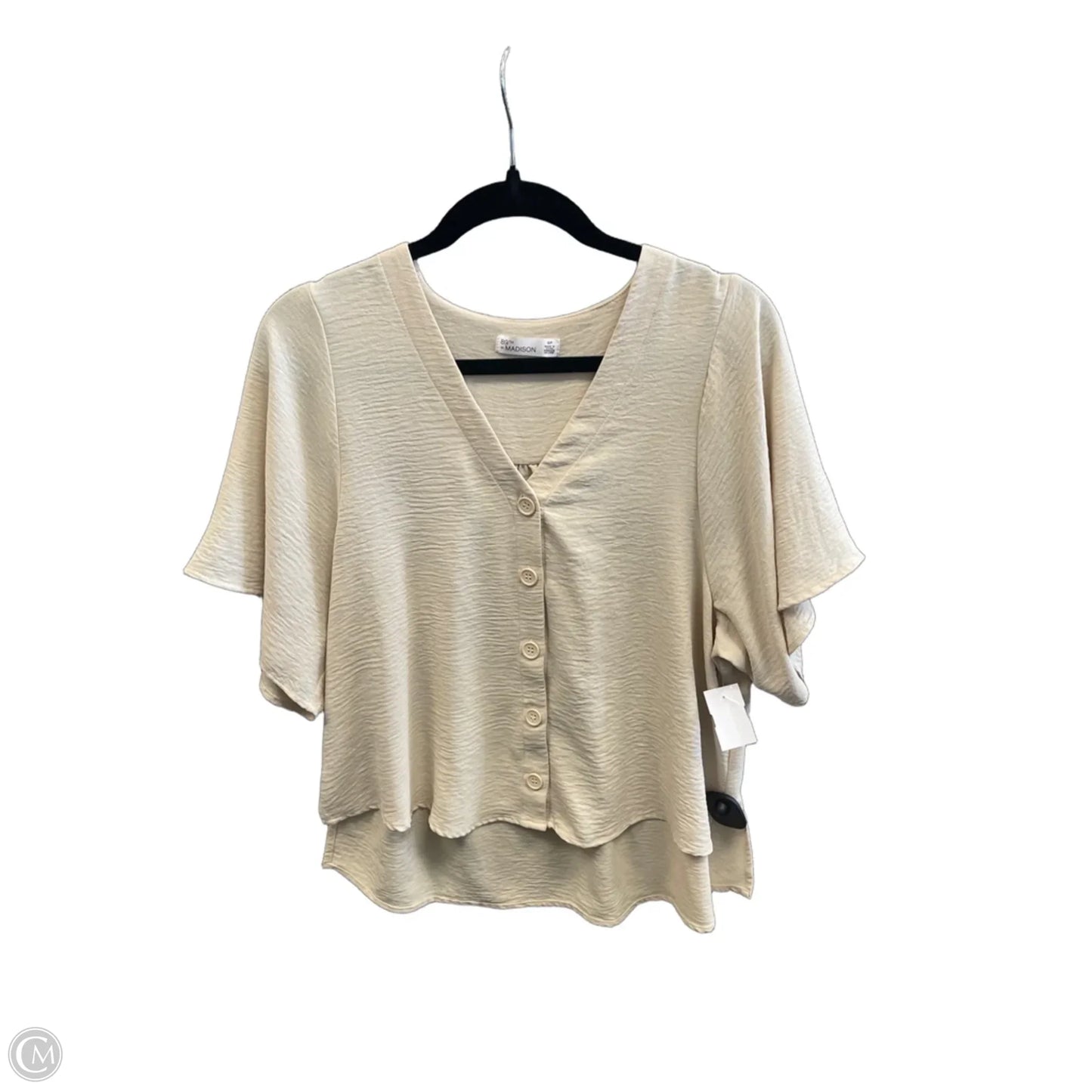 Top Short Sleeve By 89th And Madison In Tan, Size: Sp