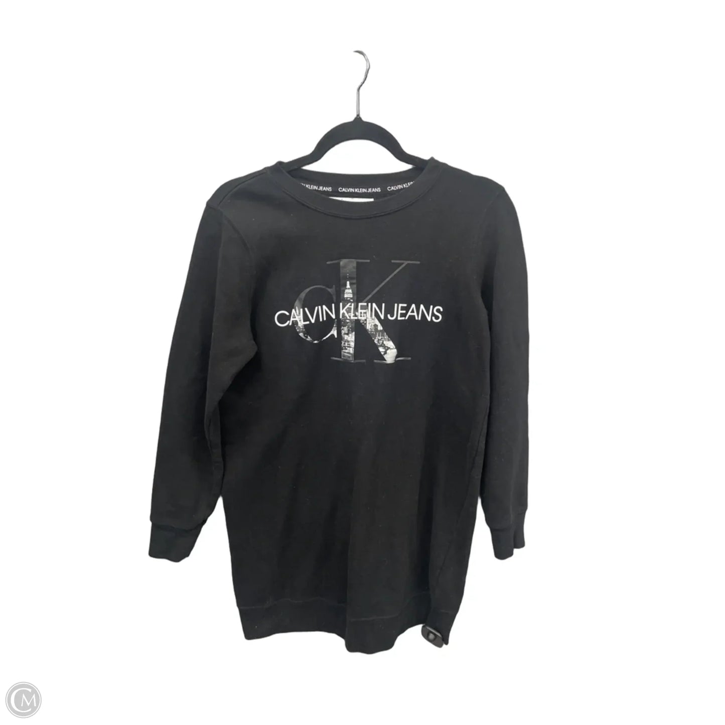 Top Long Sleeve By Calvin Klein In Black, Size: Sp