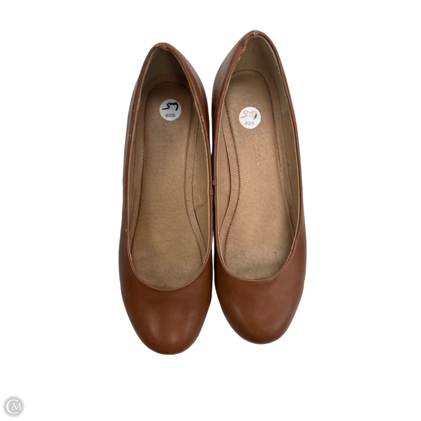 Shoes Heels Wedge By Clothes Mentor In Brown, Size: 6.5