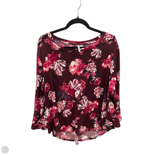 Top Long Sleeve By Elle In Purple, Size: Xxl