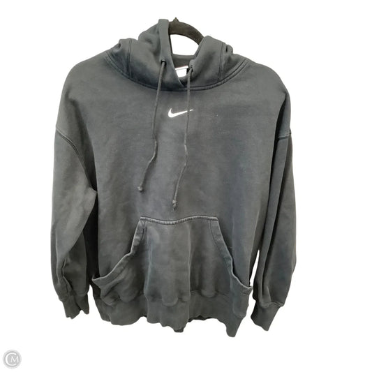 Athletic Sweatshirt Hoodie By Nike In Black, Size: M