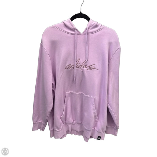 Sweatshirt Hoodie By Adidas In Purple, Size: 3x