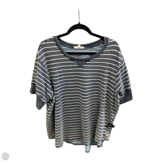 Top Short Sleeve By Jane And Delancey In Striped Pattern, Size: 2x