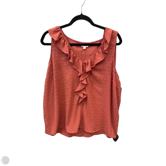 Top Sleeveless By Lc Lauren Conrad In Orange, Size: Xxl
