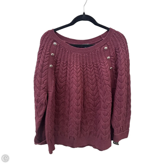Sweater By Talbots In Maroon, Size: 3x