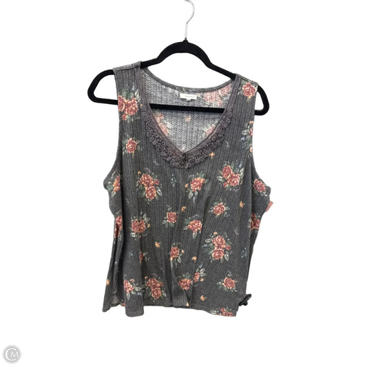 Top Sleeveless By Maurices In Grey, Size: 2x