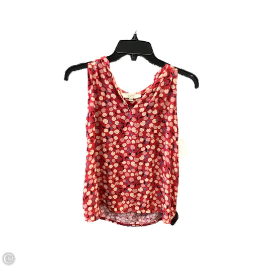 Top Sleeveless By Loft In Red, Size: Xs