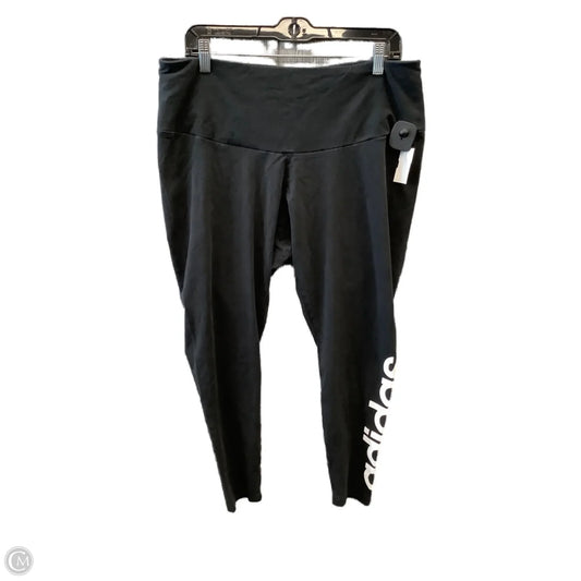 Athletic Leggings By Adidas In Black, Size: 3x