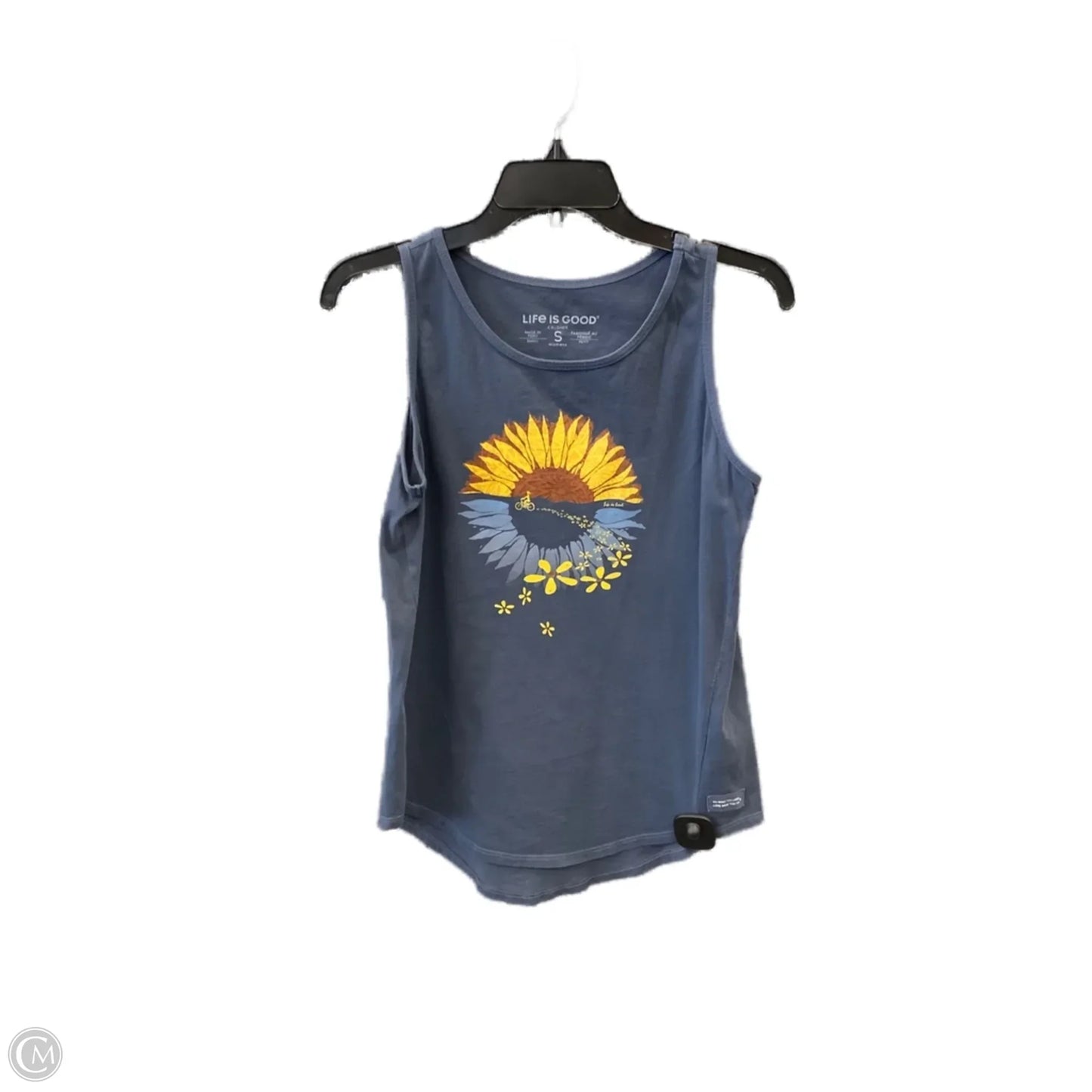 Top Sleeveless By Life Is Good In Blue, Size: S