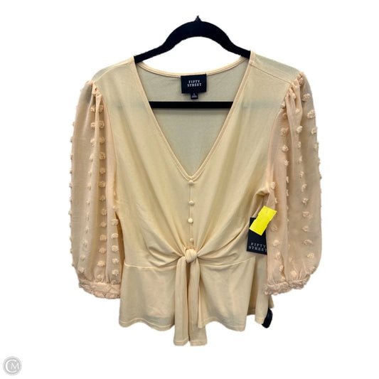 Top Long Sleeve By Clothes Mentor In Yellow, Size: L