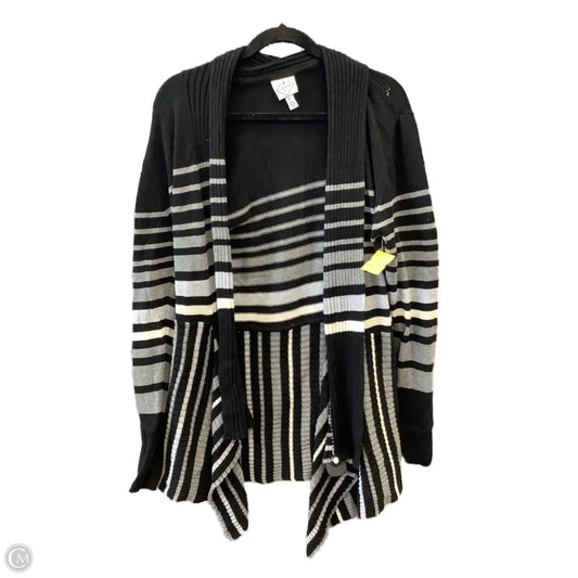 Cardigan By St Johns Bay In Black & Grey, Size: M