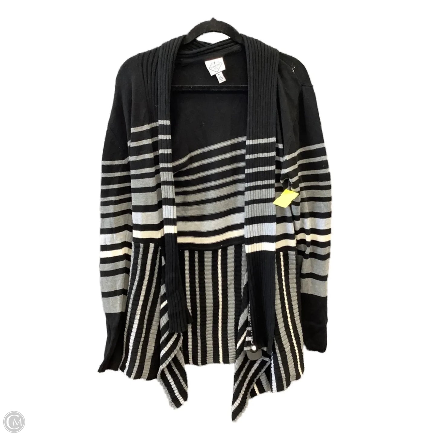 Cardigan By St Johns Bay In Black & Grey, Size: M