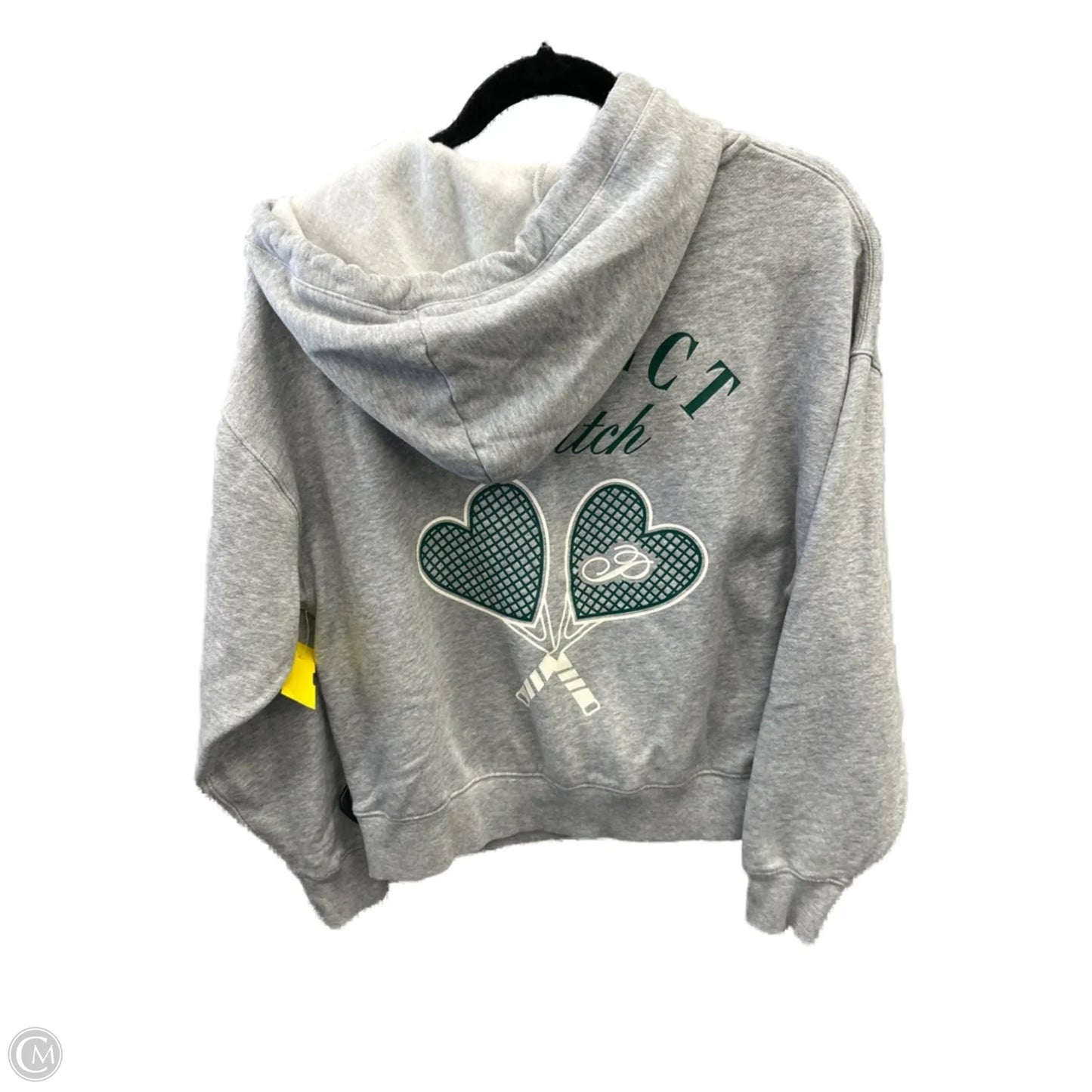 Sweatshirt Hoodie By Pink In Grey, Size: Xs