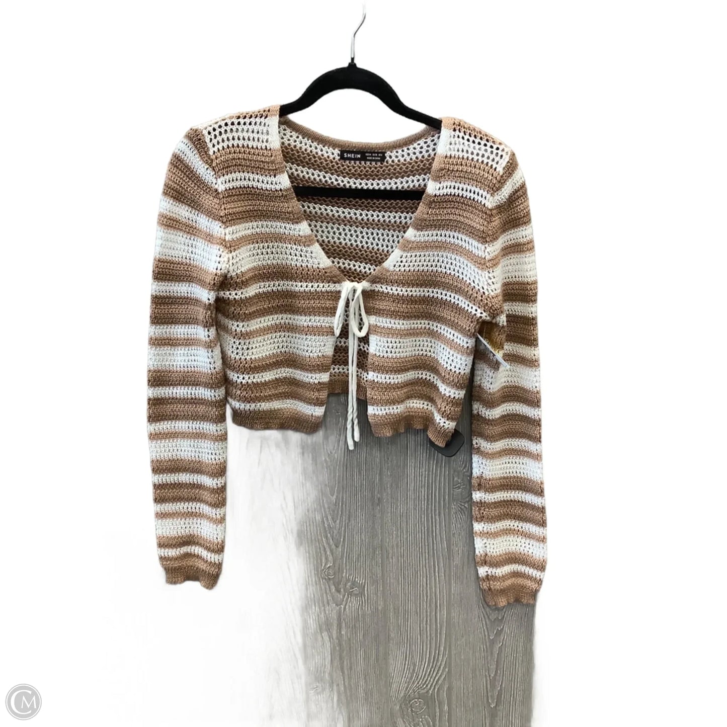Sweater By Shein In Brown & White, Size: M