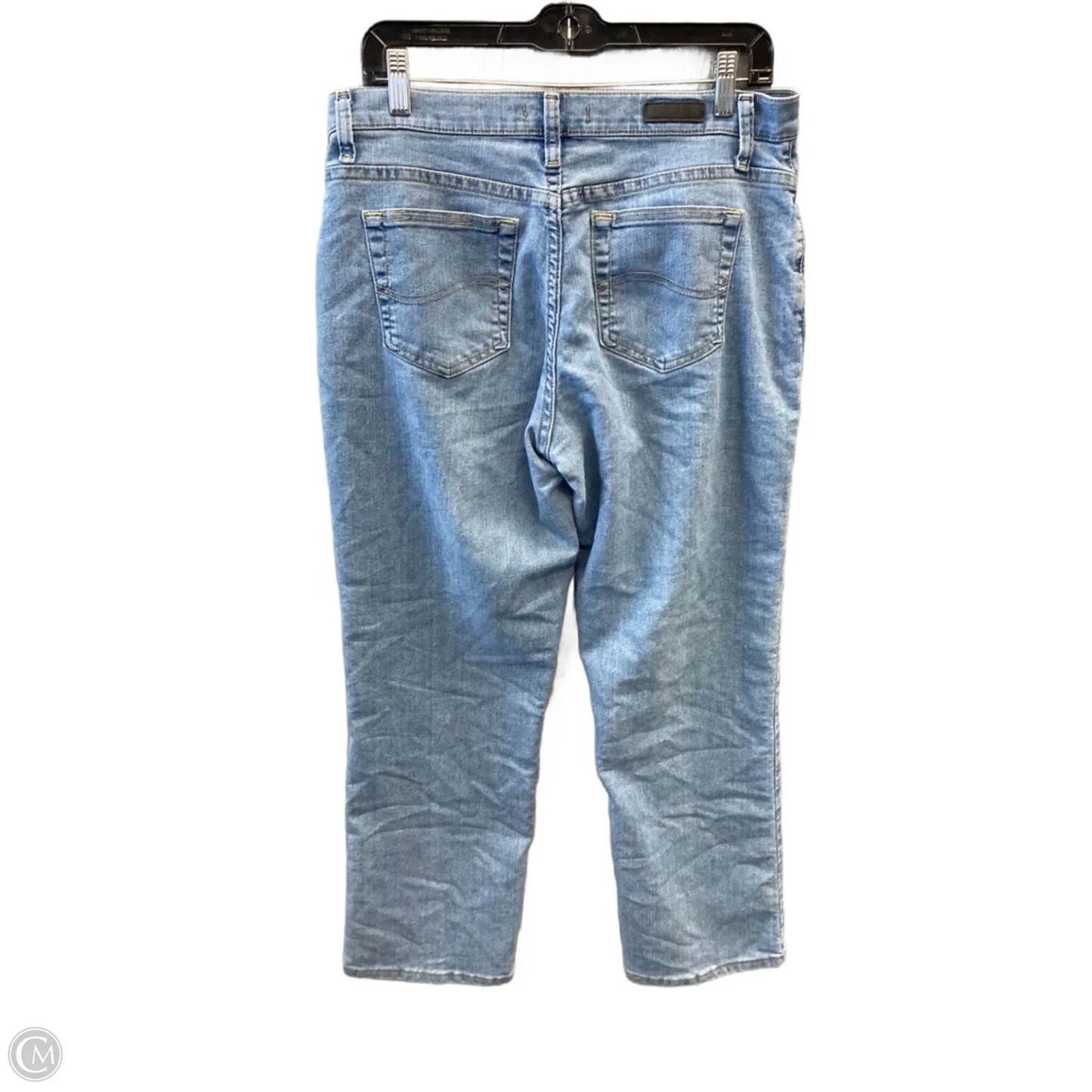 Jeans Straight By Lee In Blue Denim, Size: 10