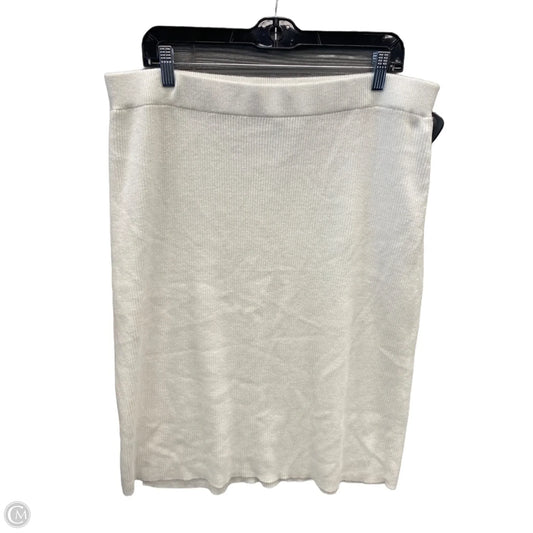 Skirt Midi By Ava & Viv In White, Size: 1x